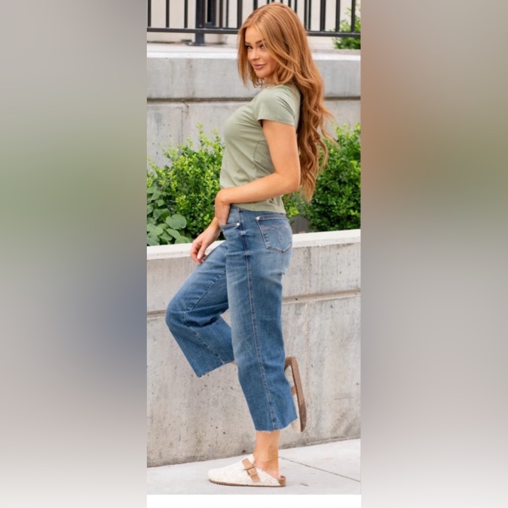 Judy Blue Women's Flare Jeans in Blue - Picture 5 of 16